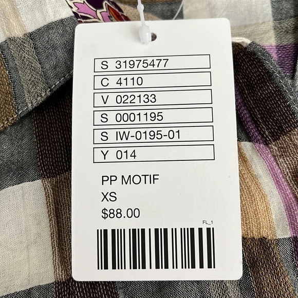 Anthropologie Isabella Sinclair Plaid & Lace Button Front Shirt - NEW - Size XS - Picture 10 of 10